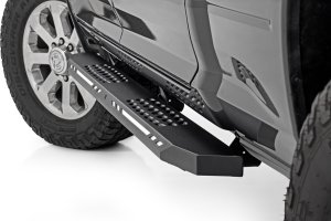 Ram 1500 TRX Running Boards - Rough Country - AC2 - Amber/White - '21-'24